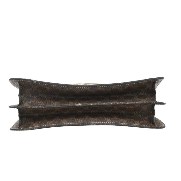 CELINE Logo Macadam Pattern Hand Bag PVC Leather Brown GHW Italy 67EF790 - Picture 6 of 16